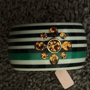 Juicy Couture  Striped Bangle with Gold Accents